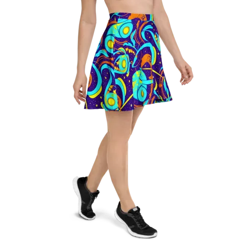 Stellar Swirl on a Skater Skirt