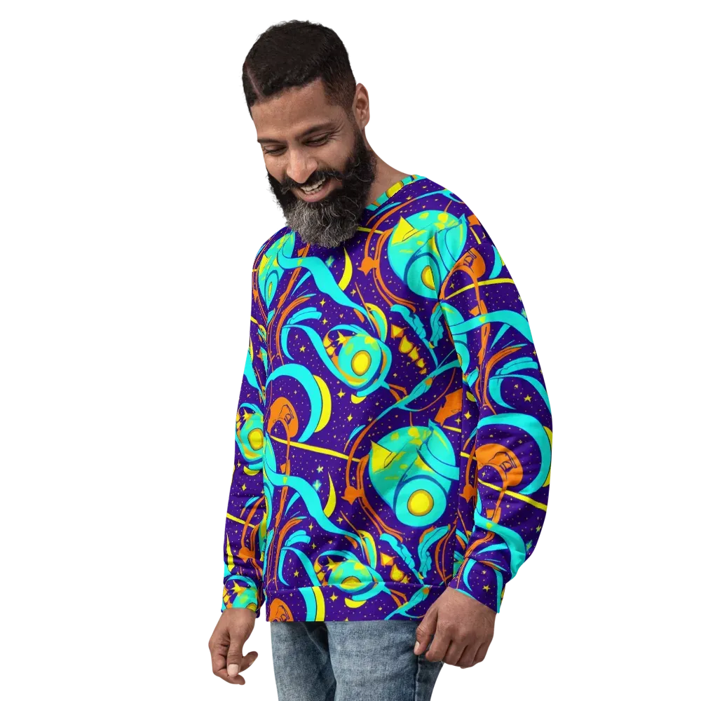 Stellar Swirl on Sweatshirt — Left Front