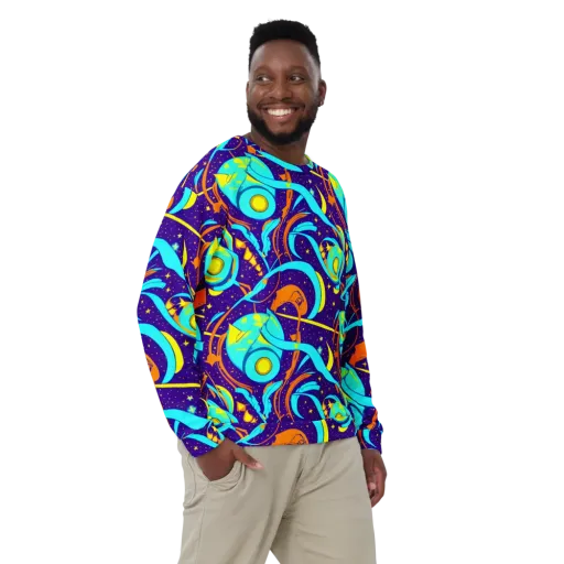 Stellar Swirl on a Sweatshirt