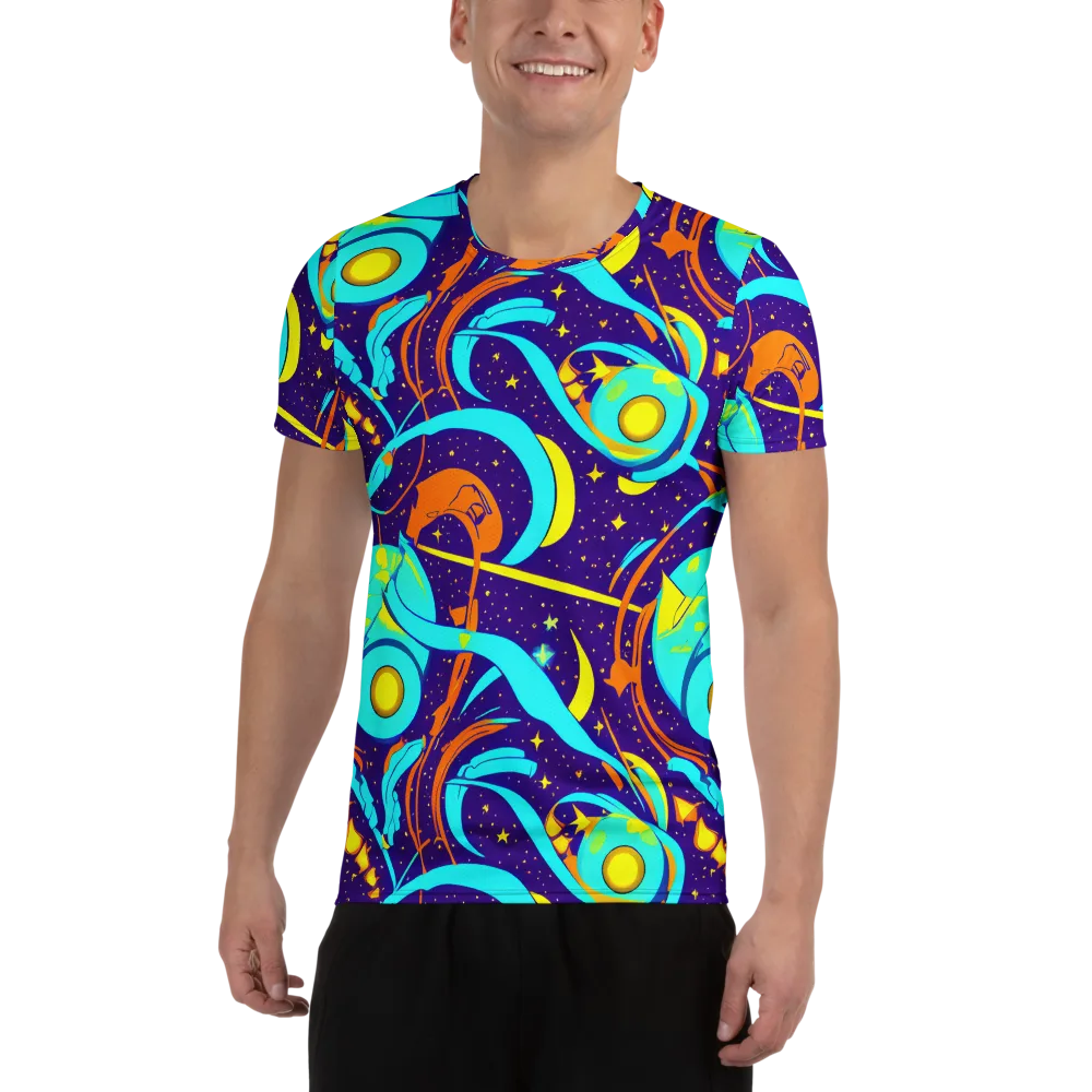 Stellar Swirl on Men's Athletic T-Shirt — Front