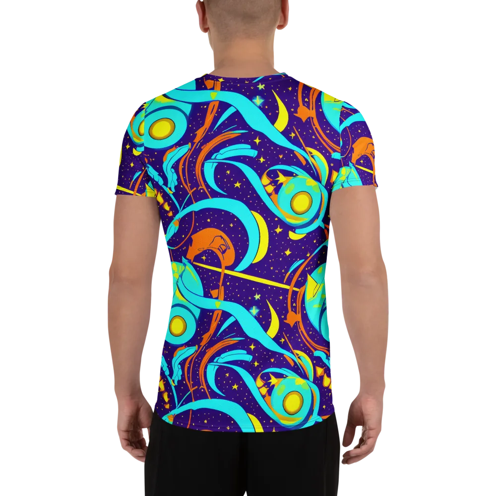 Stellar Swirl on Men's Athletic T-Shirt — Back