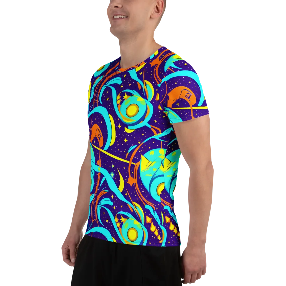 Stellar Swirl on Men's Athletic T-Shirt — Left