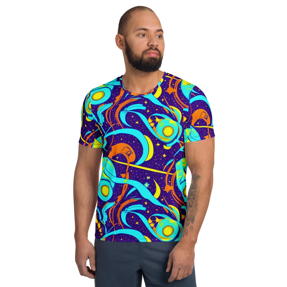 Stellar Swirl on Men's Athletic T-Shirt — Front