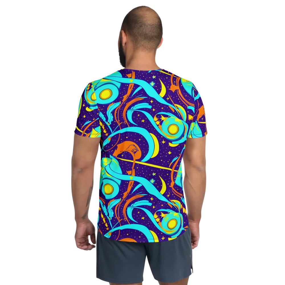 Stellar Swirl on Men's Athletic T-Shirt — Back