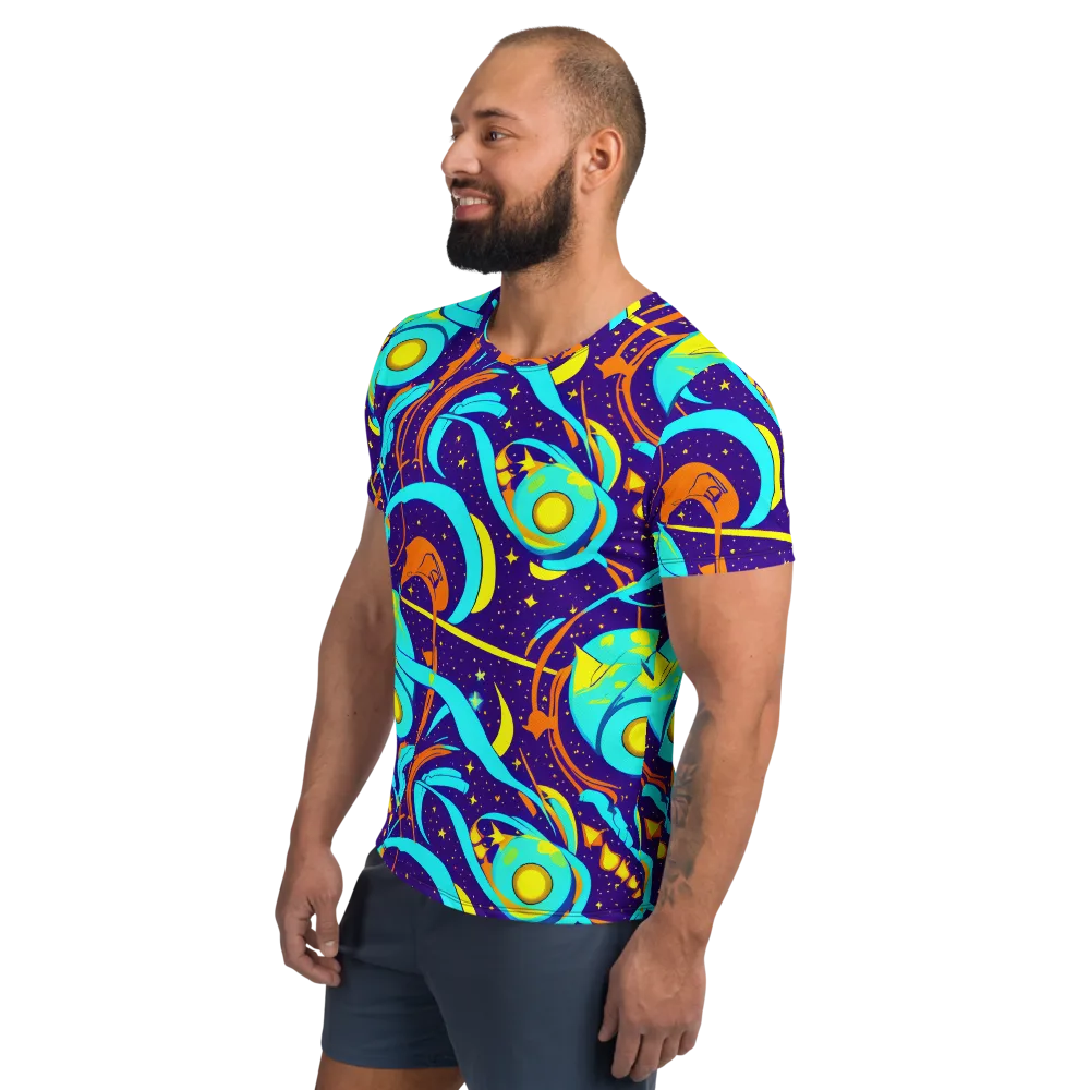 Stellar Swirl on Men's Athletic T-Shirt — Left