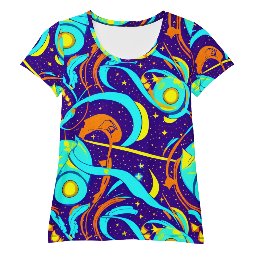 Stellar Swirl on Women's Athletic T-Shirt — Front