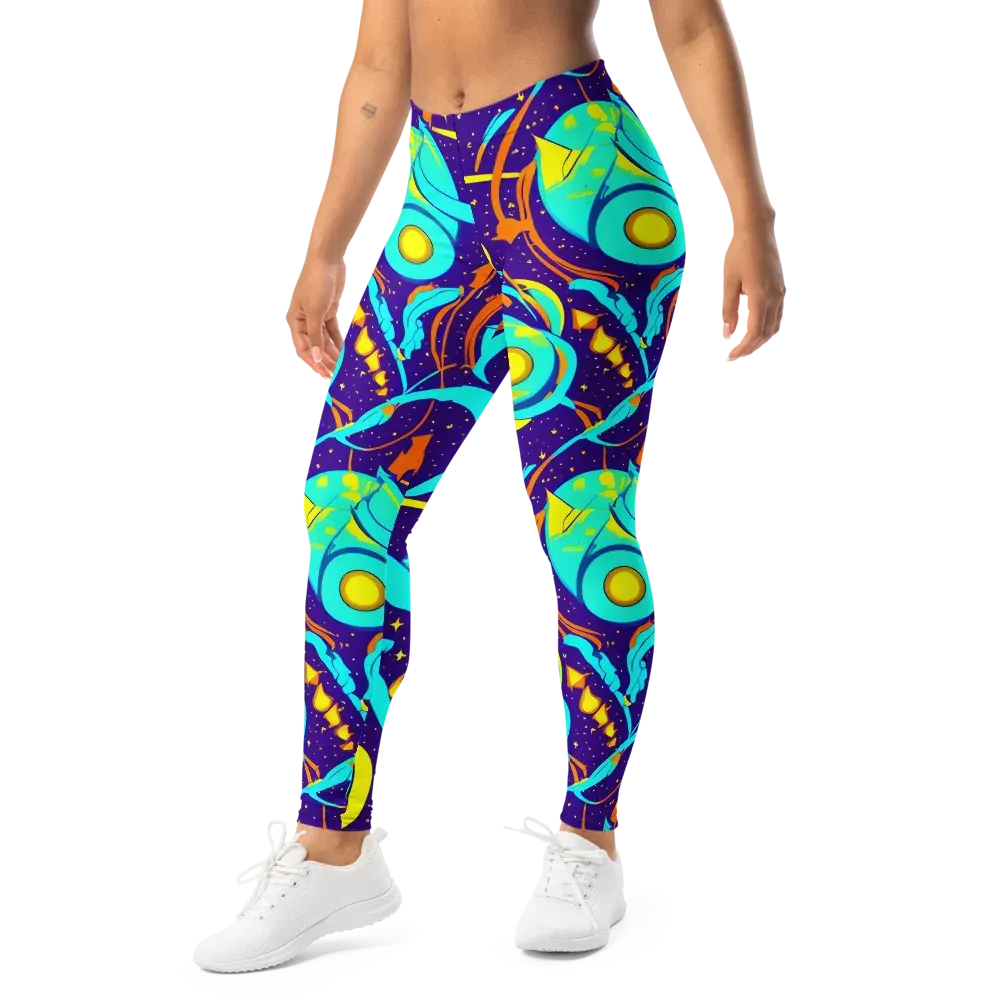 Stellar Swirl on Leggings — Left Front