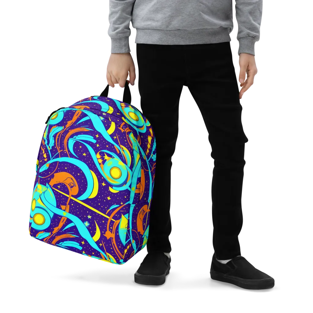 Stellar Swirl on Minimalist Backpack — Zoomed-in