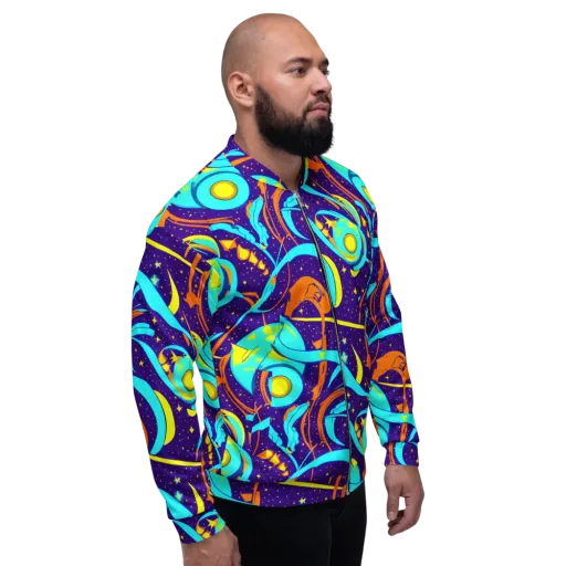 Stellar Swirl on a Bomber Jacket