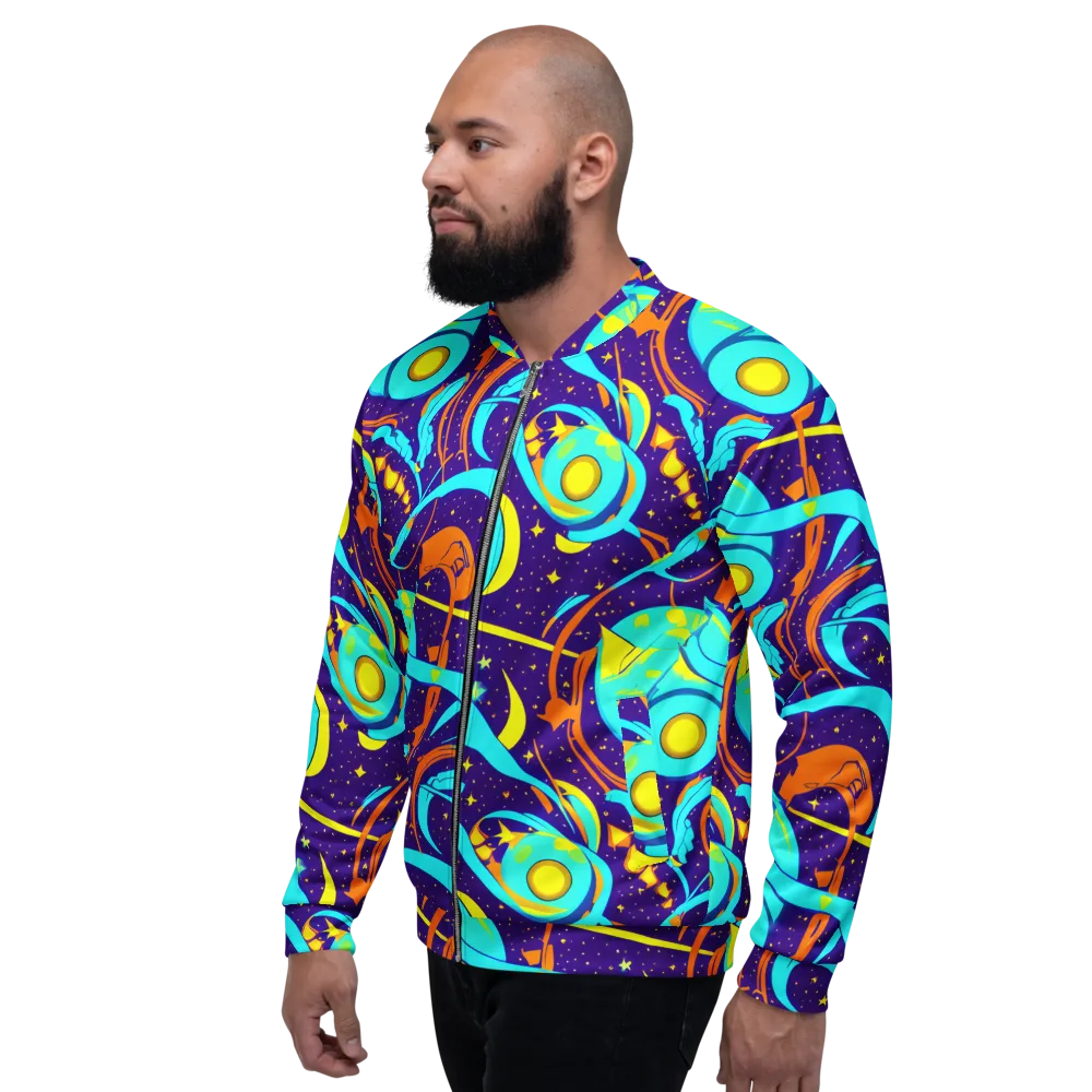 Stellar Swirl on Bomber Jacket — Left