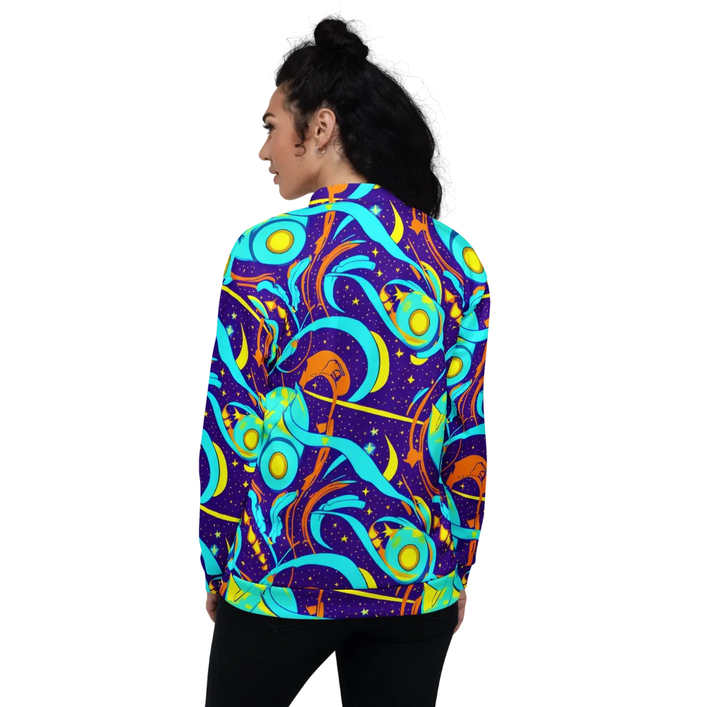 Stellar Swirl on Bomber Jacket — Back