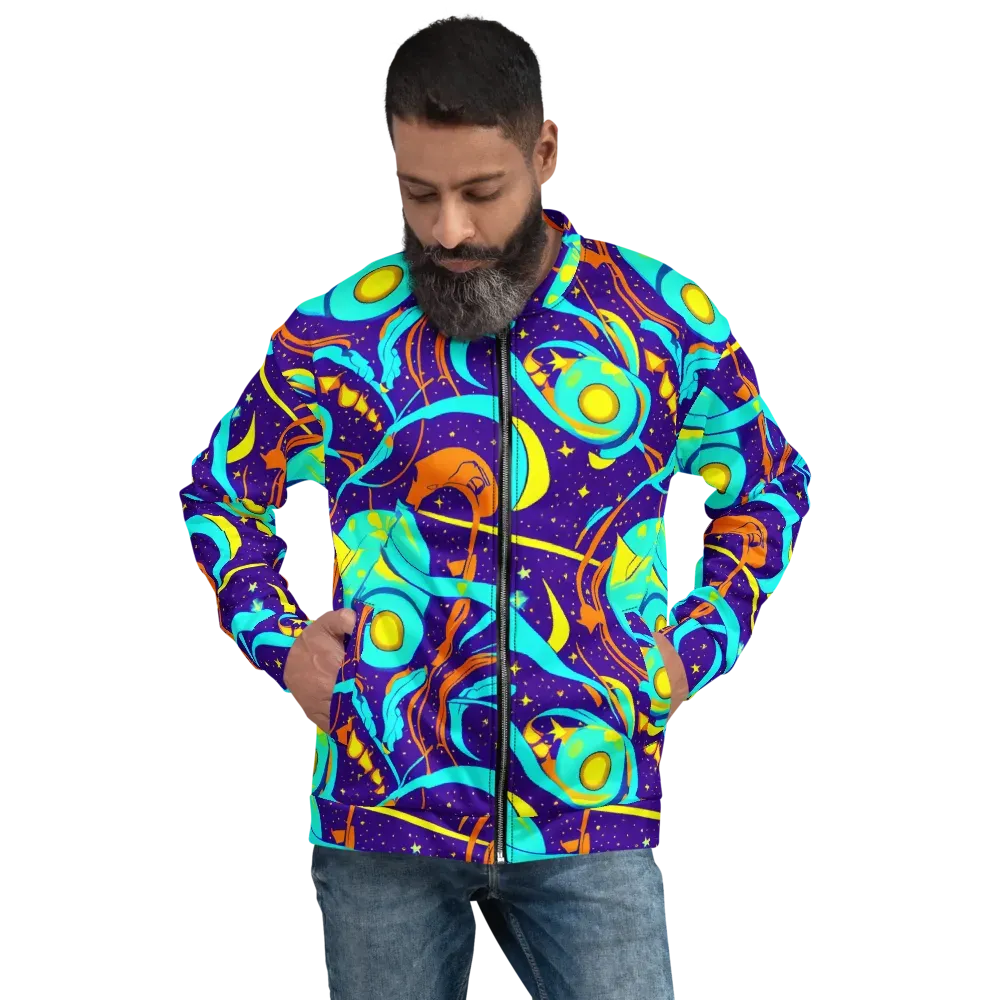 Stellar Swirl on Bomber Jacket — Front
