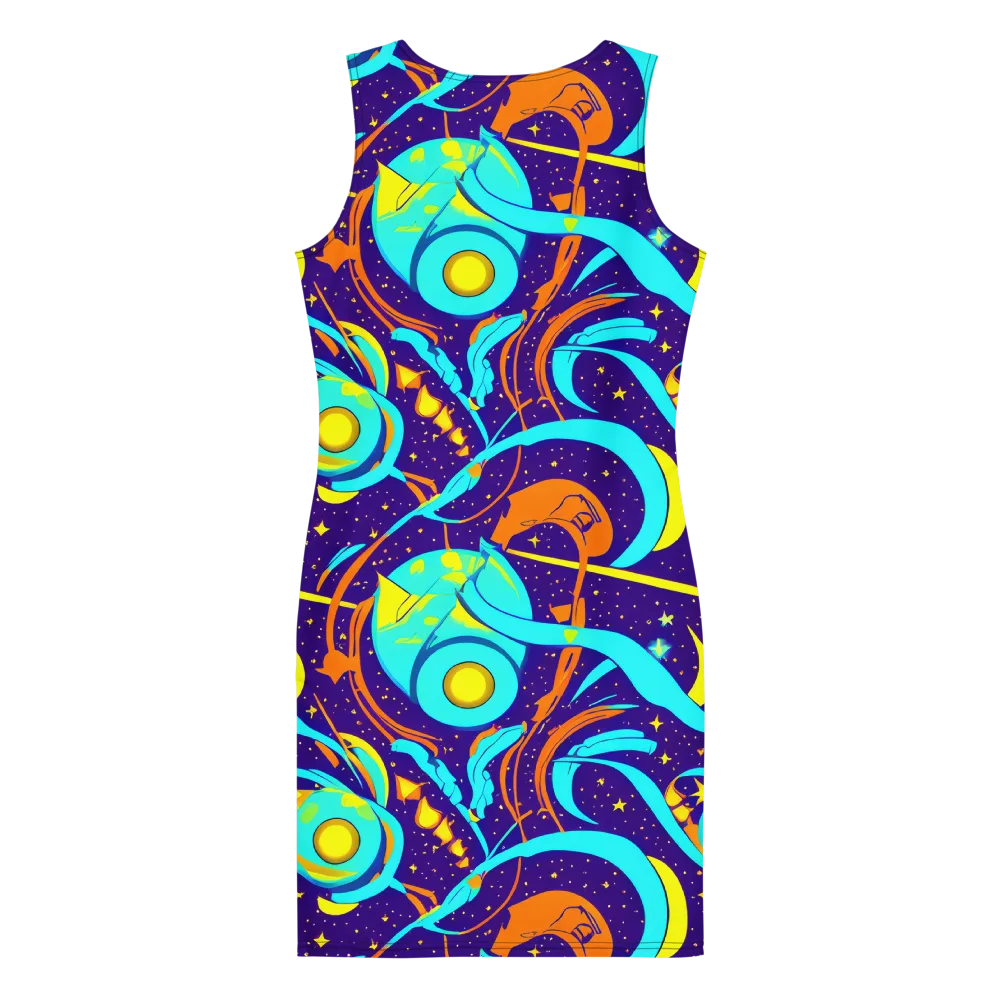 Stellar Swirl on Bodycon Dress — Back