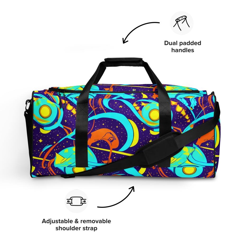 Stellar Swirl on Duffle Bag — Front
