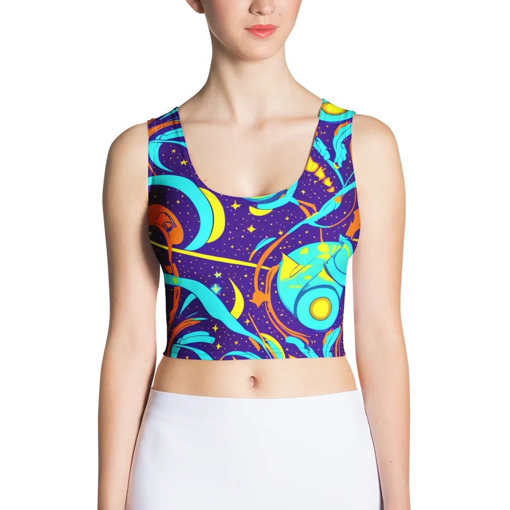 Stellar Swirl on Crop Top — Front
