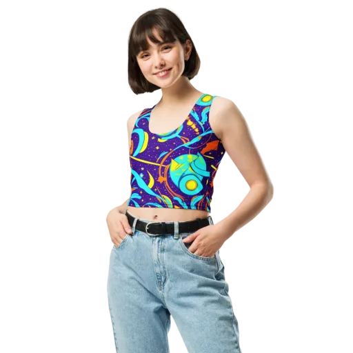 Stellar Swirl on a Crop Top