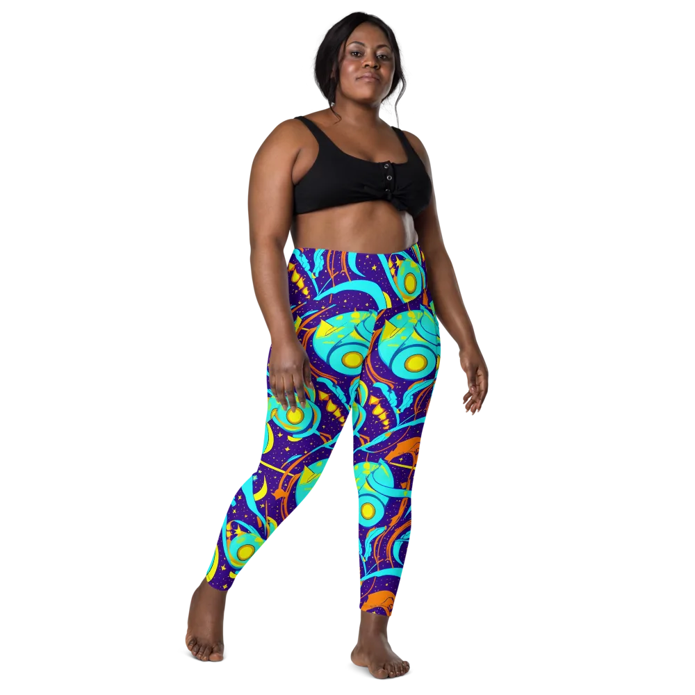 Stellar Swirl on Leggings with Pockets — Front