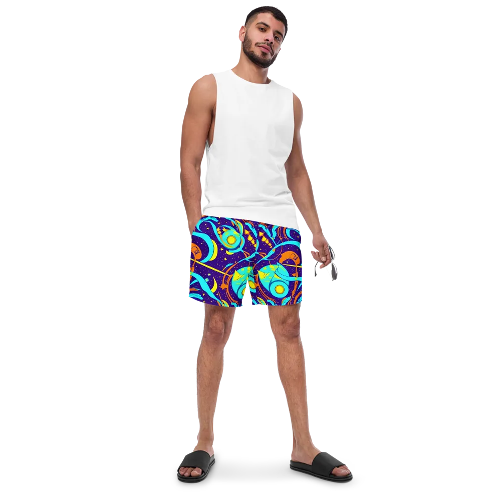 Stellar Swirl on Swim Trunks — Front
