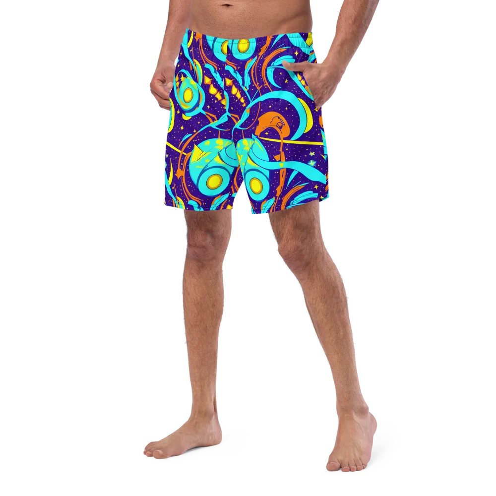 Stellar Swirl on Swim Trunks — Left Front