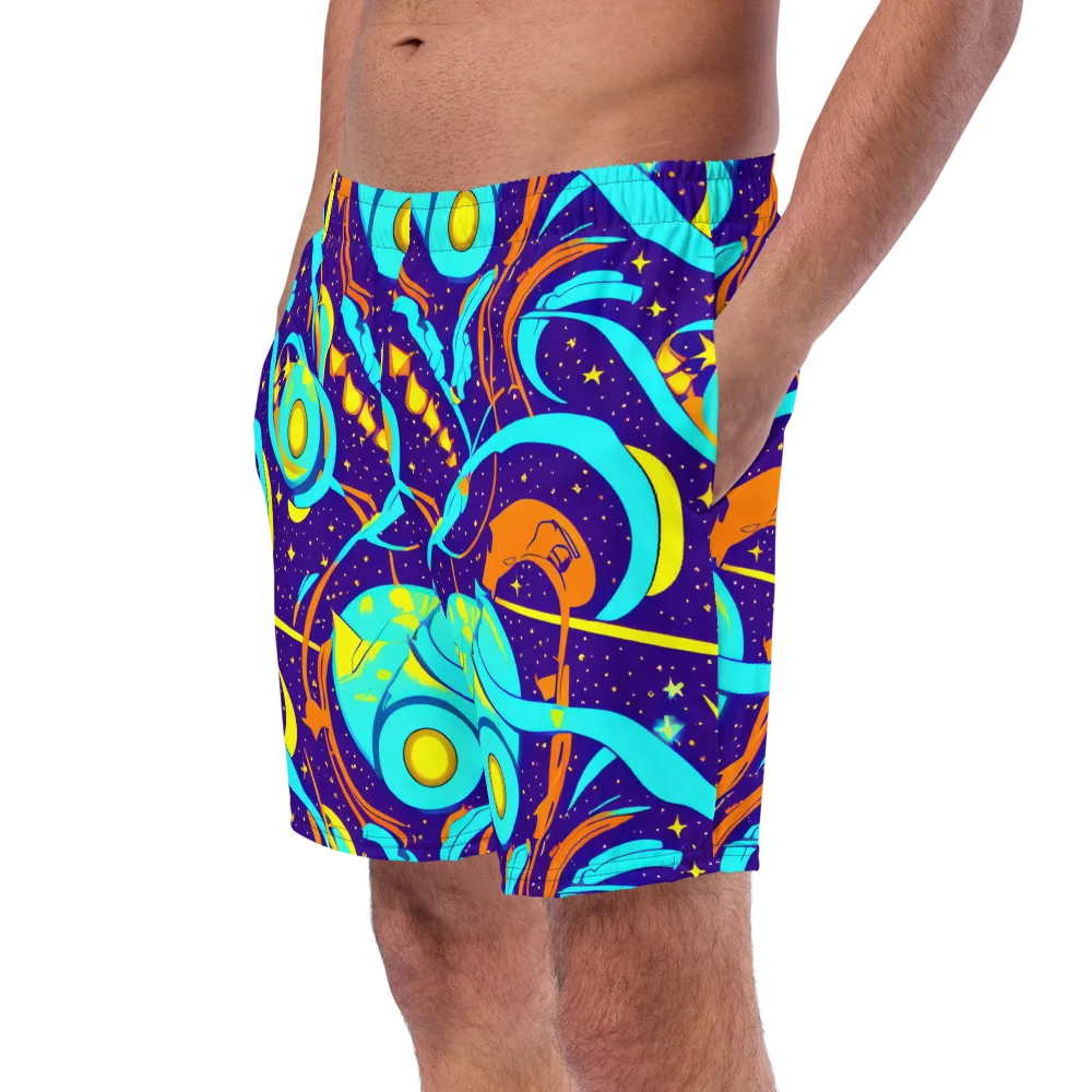 Stellar Swirl on Swim Trunks — Left Front