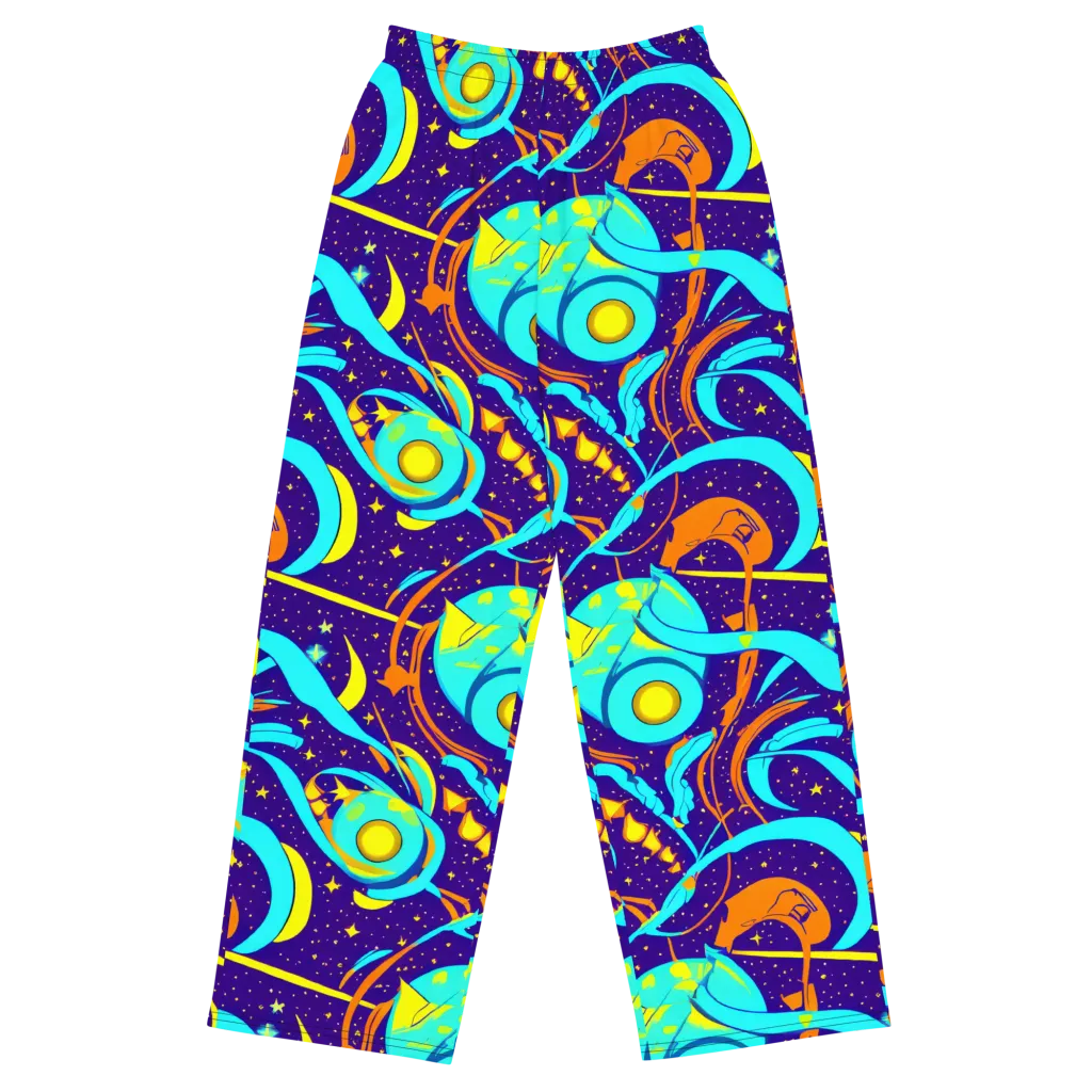 Stellar Swirl on Wide-Leg Pants — Front