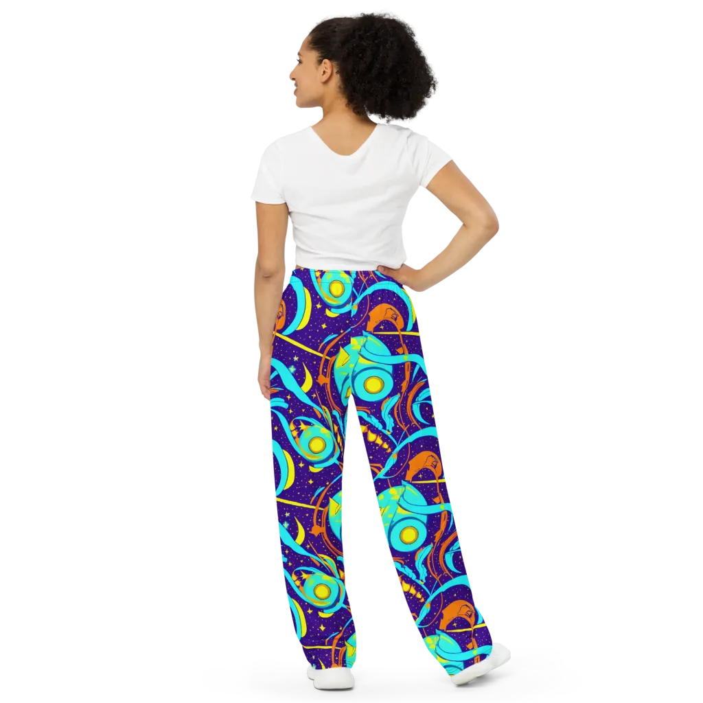 Stellar Swirl on Wide-Leg Pants — Back