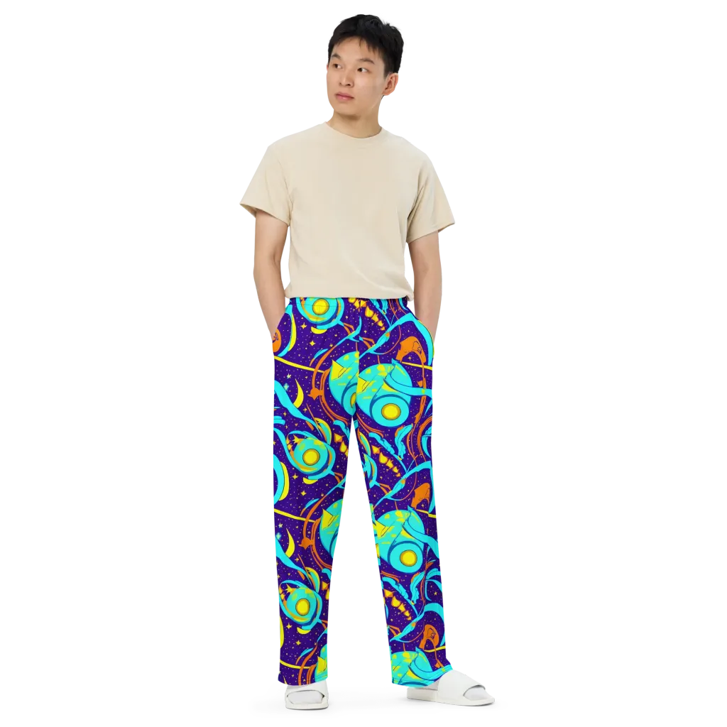 Stellar Swirl on Wide-Leg Pants — Front