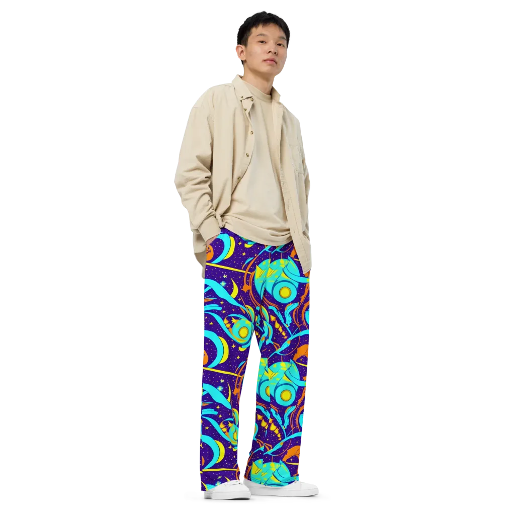 Stellar Swirl on Wide-Leg Pants — Right Front