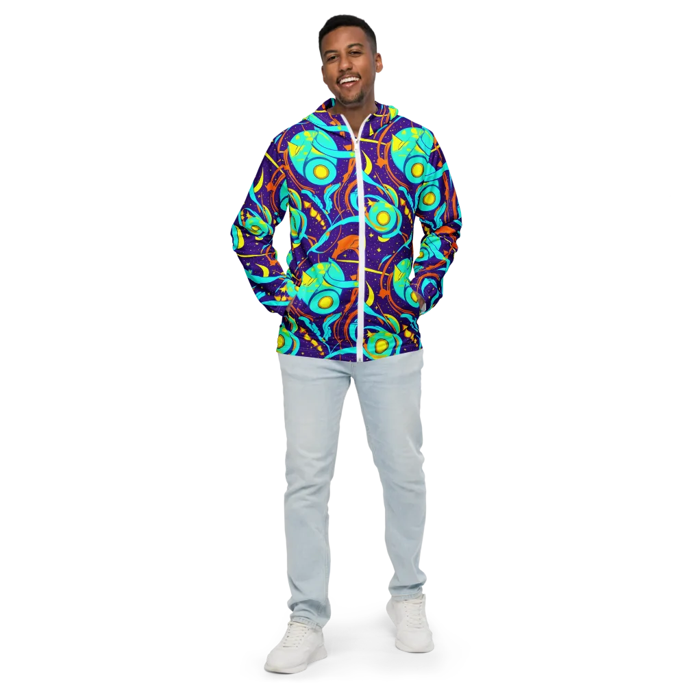 Stellar Swirl on Men's Windbreaker — Front