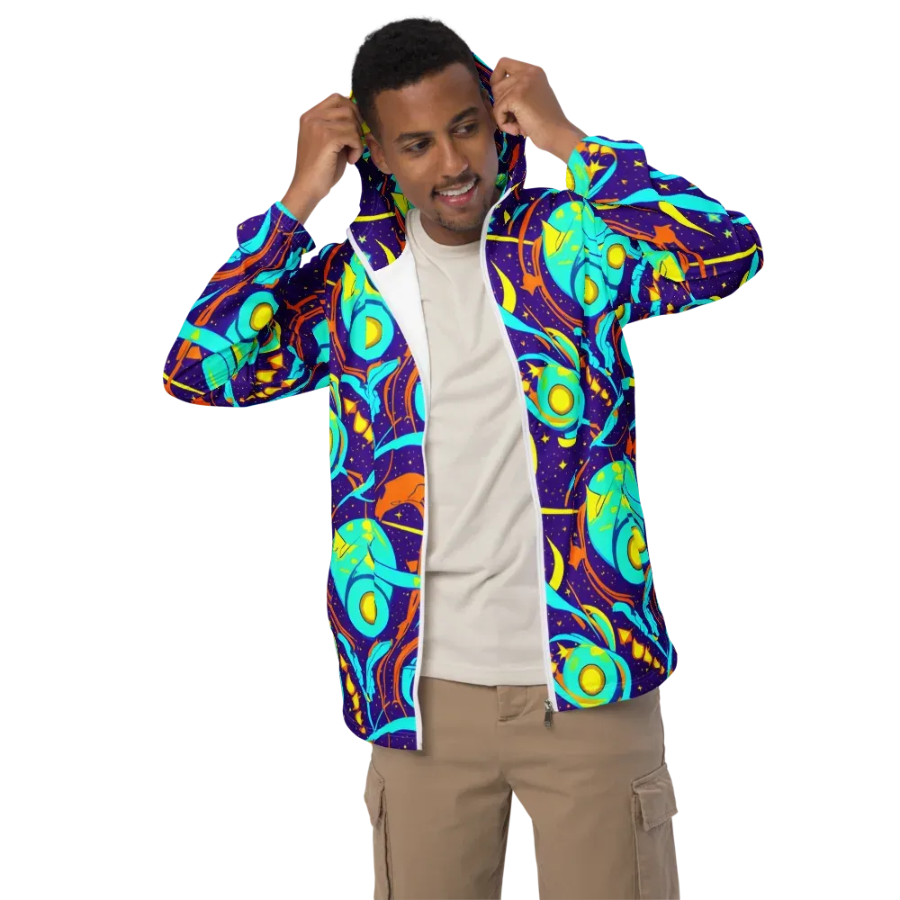Stellar Swirl on Men's Windbreaker — Front