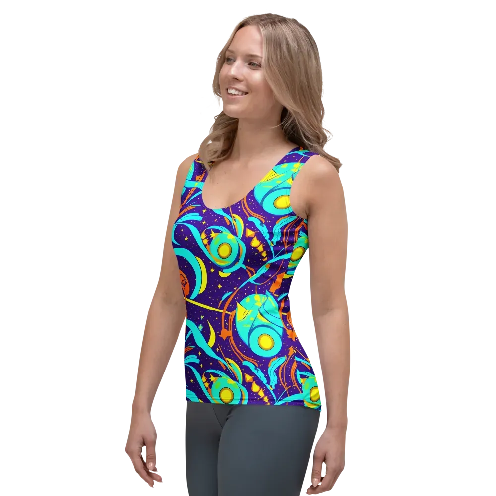Stellar Swirl on Women's Tank Top — Left Front