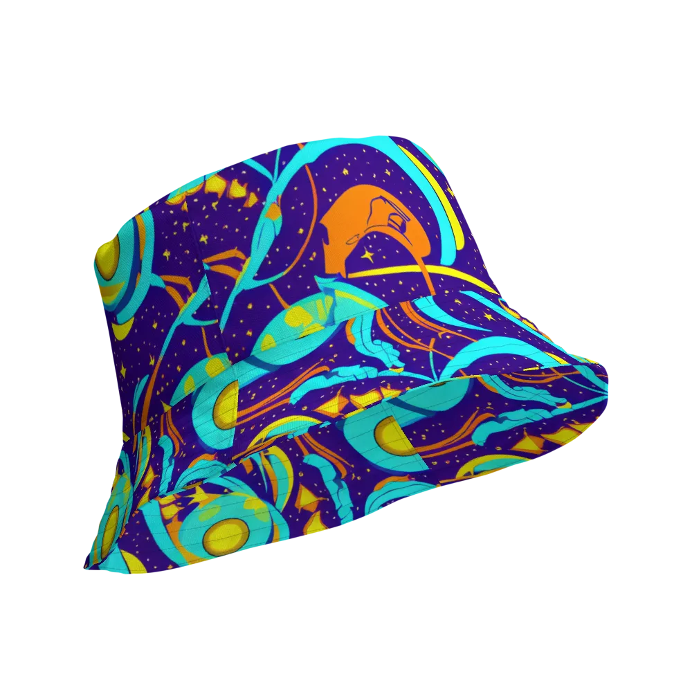 Stellar Swirl on Reversible Bucket Hat — Product details Outside
