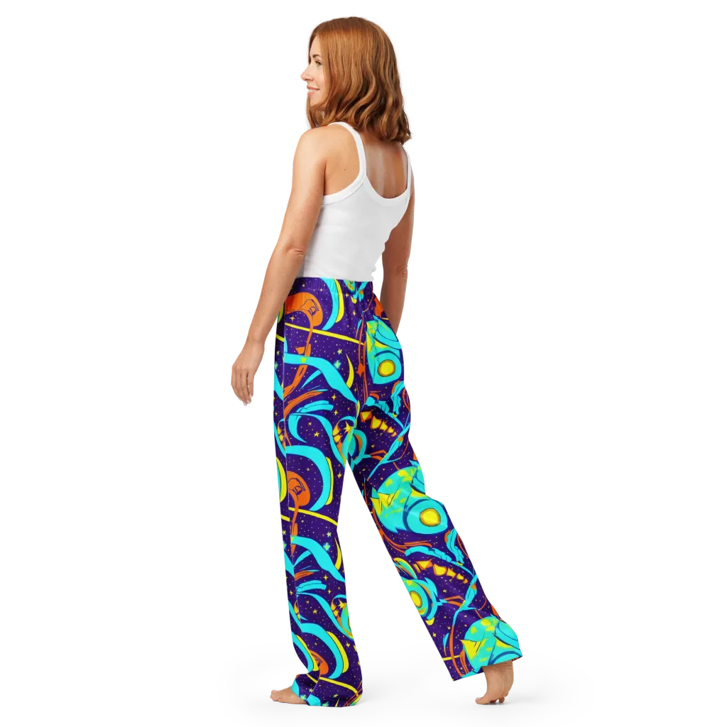 Stellar Swirl on Women's Pajama Pants — Back