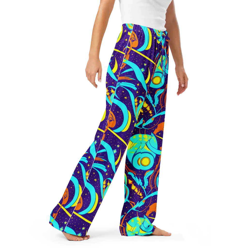 Stellar Swirl on Women's Pajama Pants — Right Front