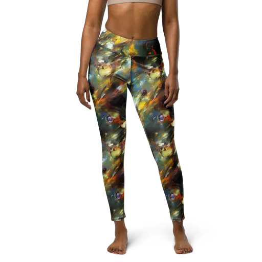 Brushwork Blaze on a Yoga Leggings