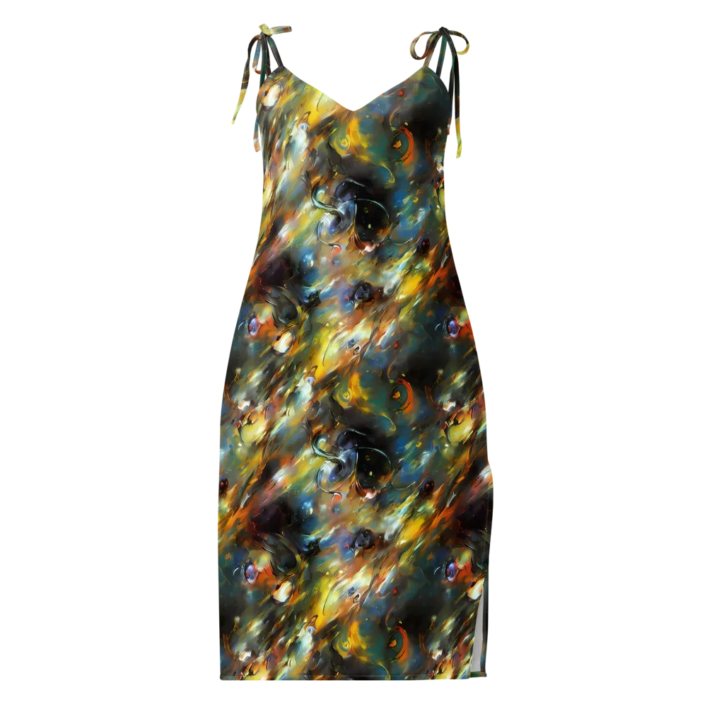 Brushwork Blaze on Slip Dress — Front