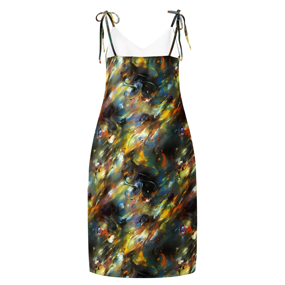 Brushwork Blaze on Slip Dress — Back