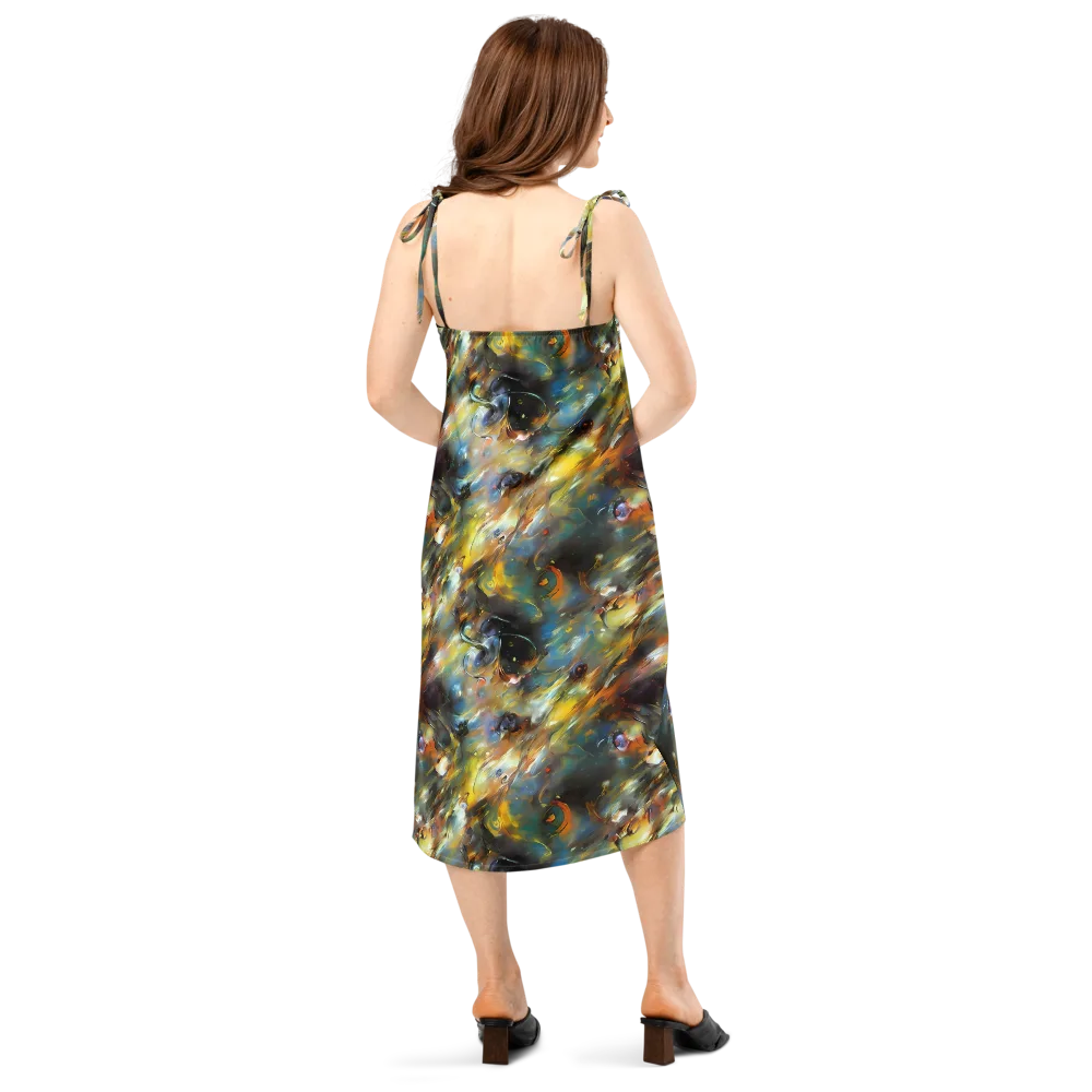 Brushwork Blaze on Slip Dress — Back