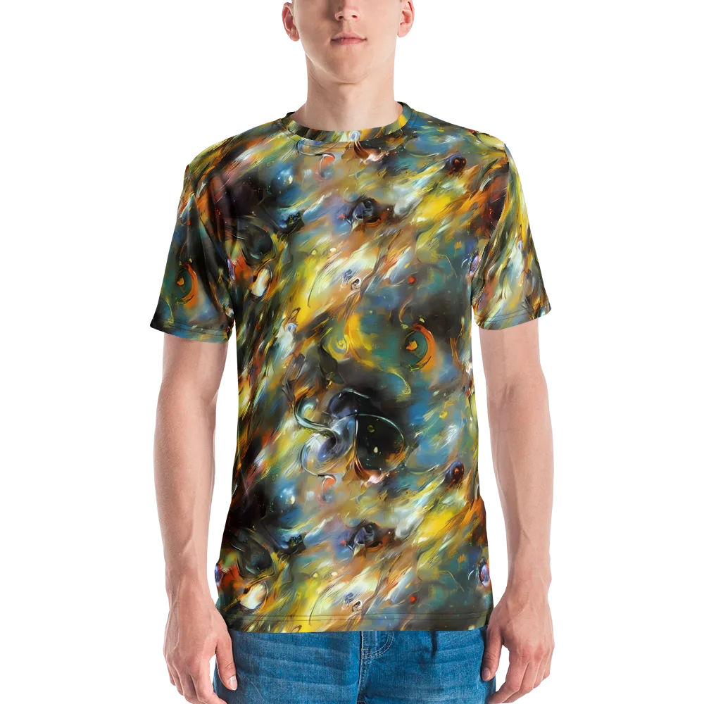 Brushwork Blaze on Men's Crew Neck T-Shirt — Front