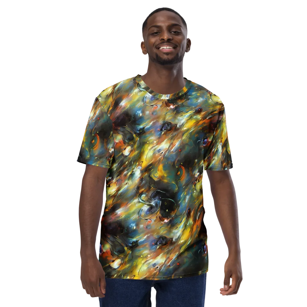 Brushwork Blaze on Men's Crew Neck T-Shirt — Front