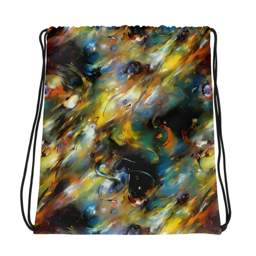 Brushwork Blaze on a Drawstring Bag