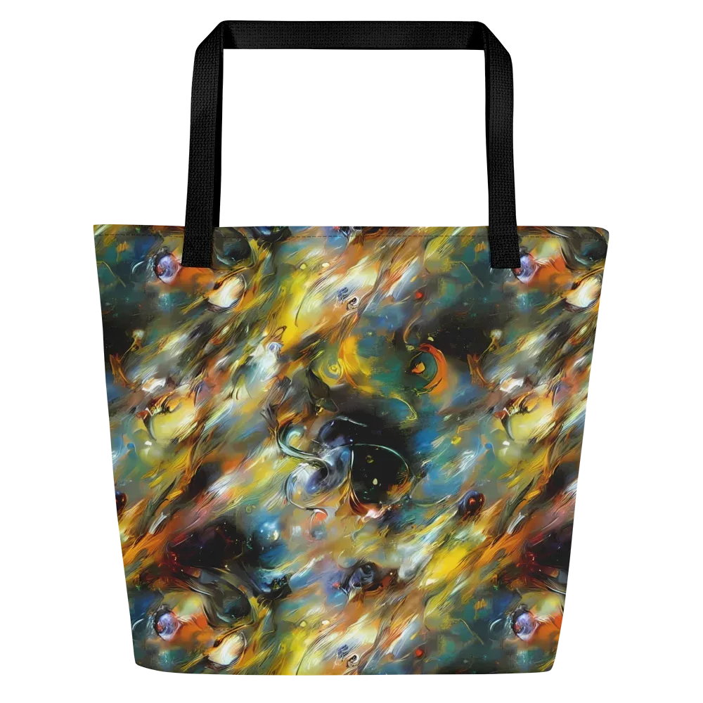 Brushwork Blaze on Large Tote Bag W/ Pocket — Front