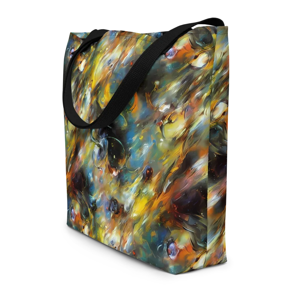 Brushwork Blaze on Large Tote Bag W/ Pocket — Front