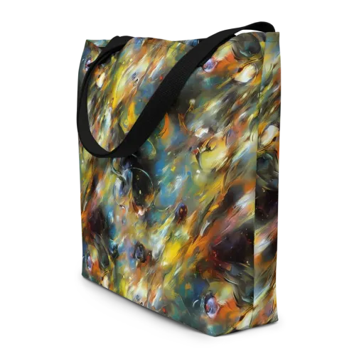 Brushwork Blaze on a Large Tote Bag W/ Pocket