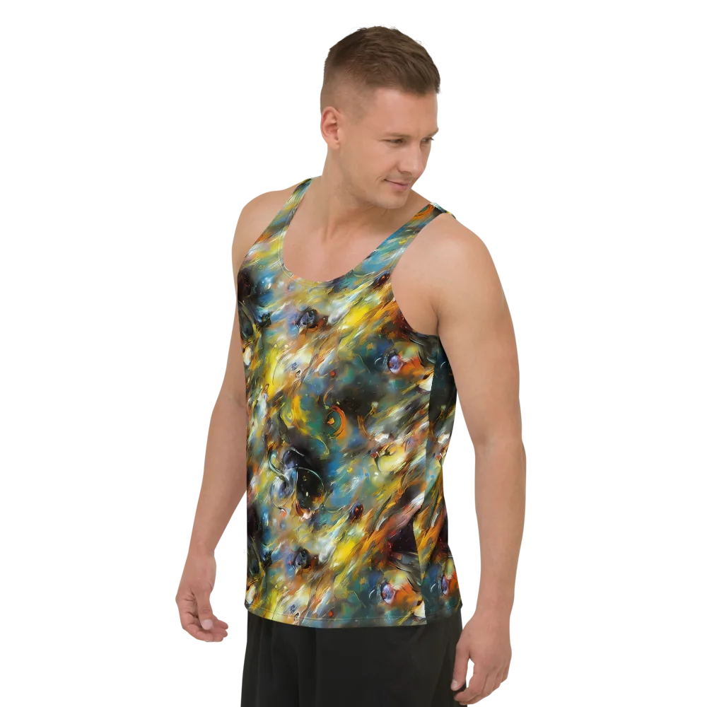 Brushwork Blaze on Men's Tank Top — Left Front