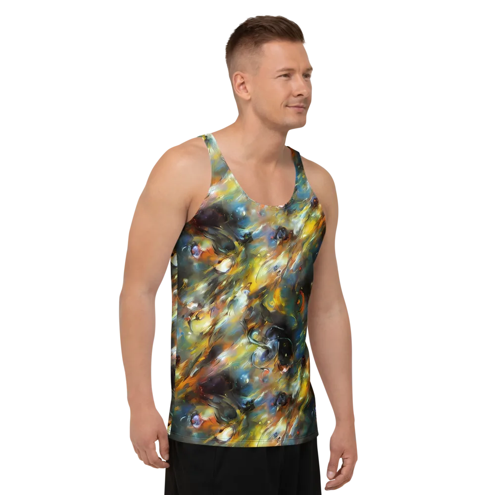 Brushwork Blaze on Men's Tank Top — Right Front