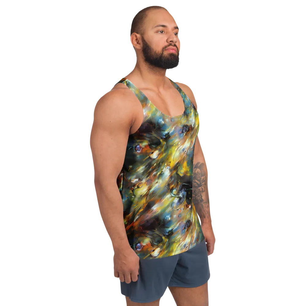 Brushwork Blaze on Men's Tank Top — Right Front