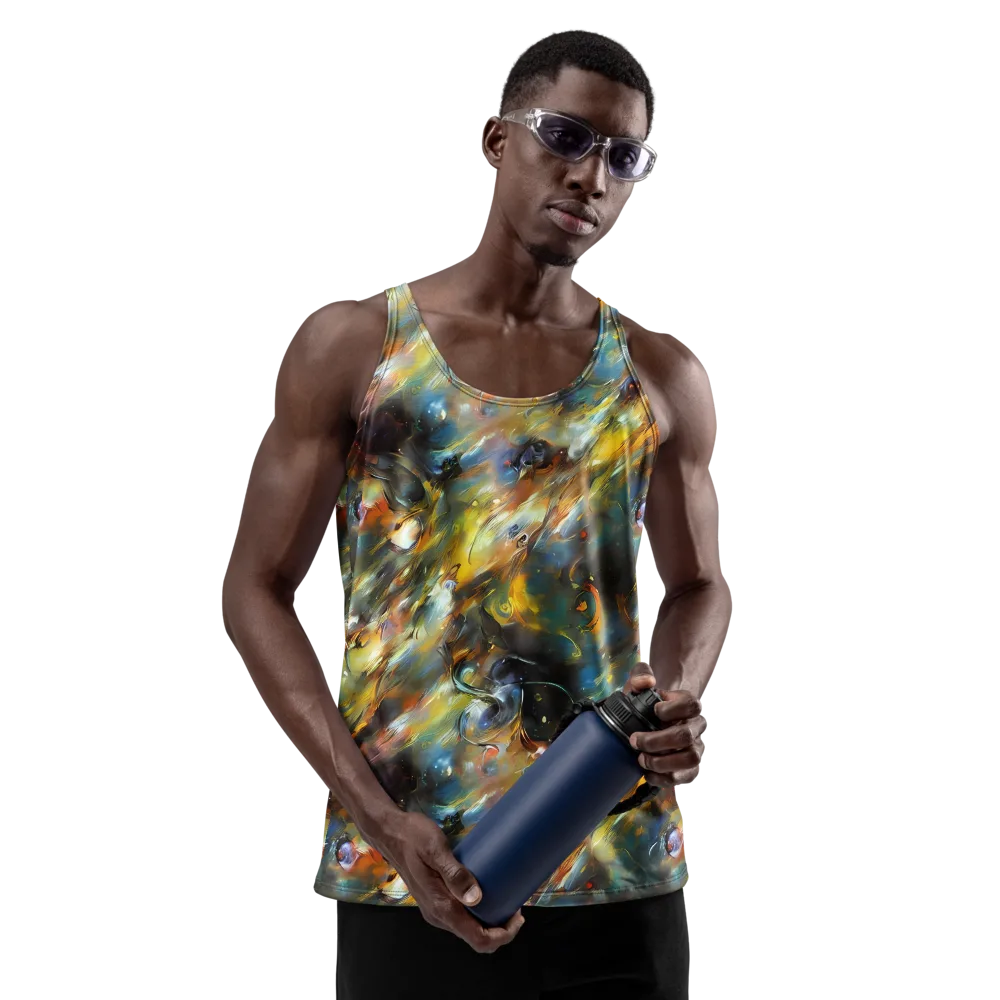 Brushwork Blaze on Men's Tank Top — Front