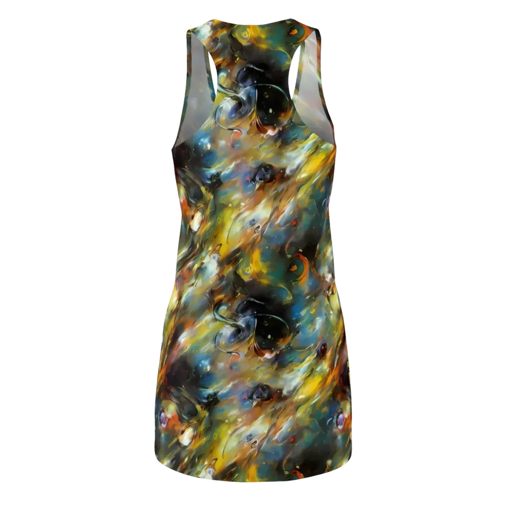 Brushwork Blaze on Racerback Dress — Back