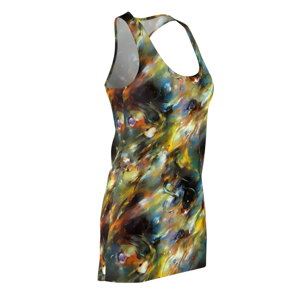 Brushwork Blaze on Racerback Dress — Front Side